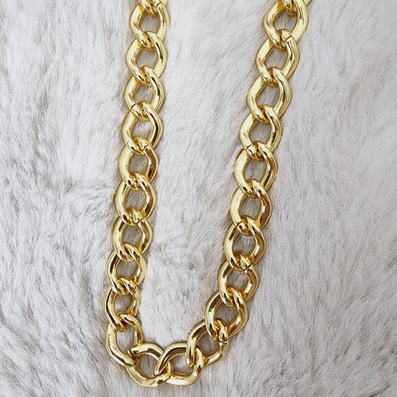 NEW J. Crew Havana Jones Iced Crystal Curb Chain Link Chunky Necklace - Picture 9 of 13